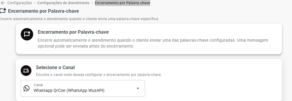 Selecionando o Canal